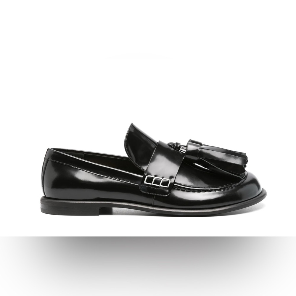 JW Anderson Tassel-Detail Loafers | Black Calf Leather